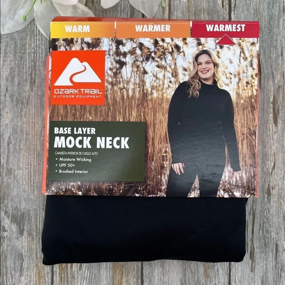 Women's Warmest Thermal Long Sleeve Fleece Mockneck Top Size XS